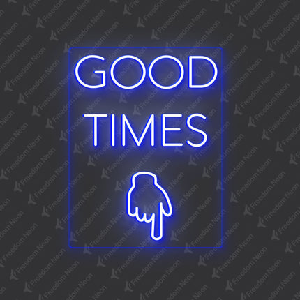 Blue GOOD TIMES Neon Sign
