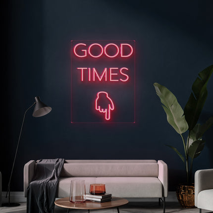 Light Pink GOOD TIMES Neon Sign