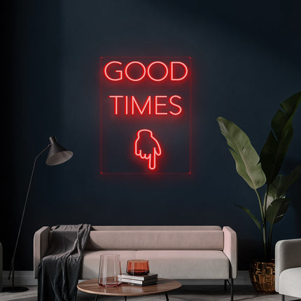 Red GOOD TIMES Neon Sign