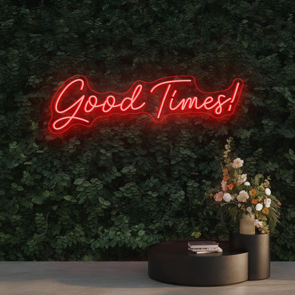 Red Good Times Neon Sign
