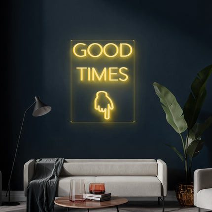 Warm White GOOD TIMES Neon Sign