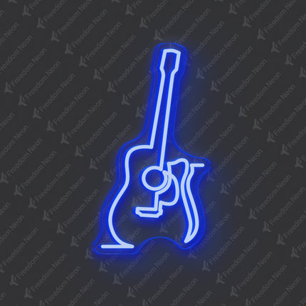 Blue Guitar Neon Sign