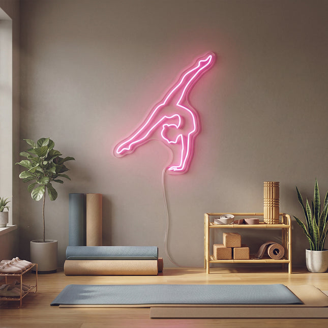 Light Pink Gymnastics Neon Sign