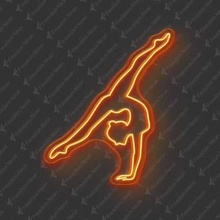 Orange Gymnastics Neon Sign