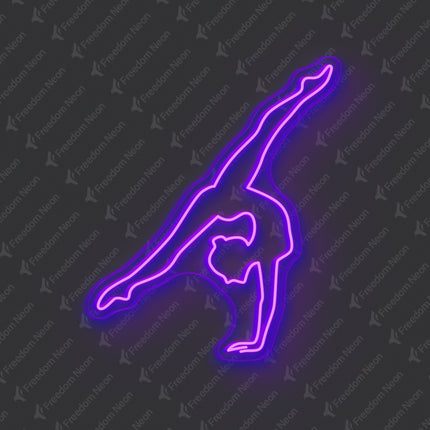 Purple Gymnastics Neon Sign