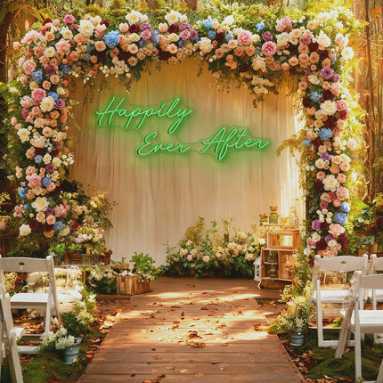 Green Happily Ever After Neon Sign