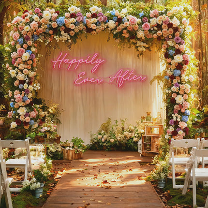 Light Pink Happily Ever After Neon Sign