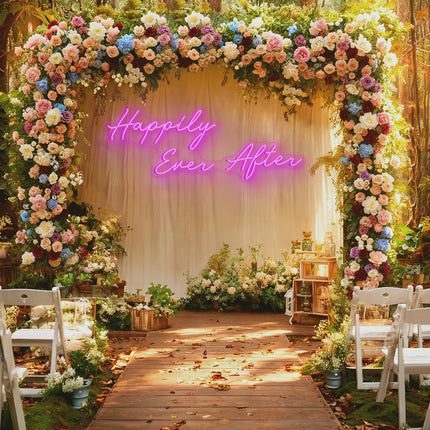 Pink Happily Ever After Neon Sign