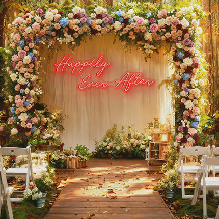Red Happily Ever After Neon Sign