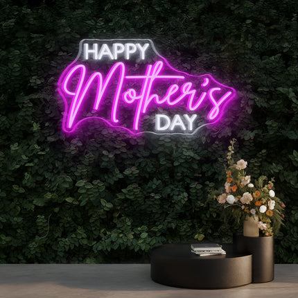 Pink Happy Mother's Day Neon Sign