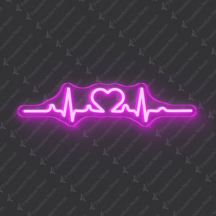 Pink Heartbeat Neon Sign