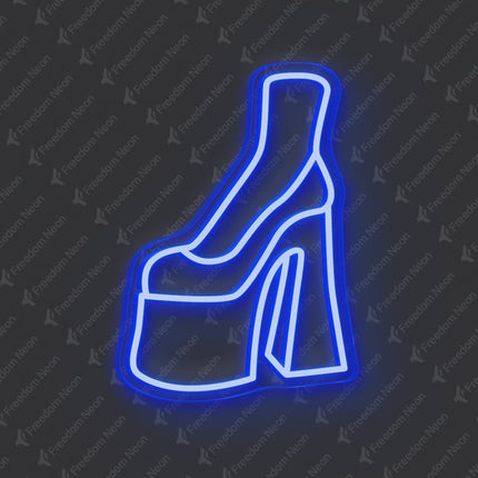 Blue High Heel Neon Sign