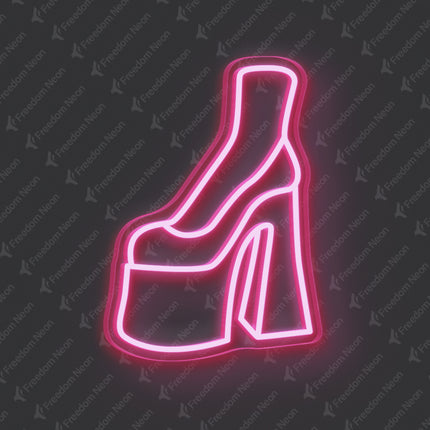 Light Pink High Heel Neon Sign