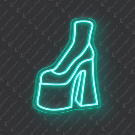 Mint Green High Heel Neon Sign