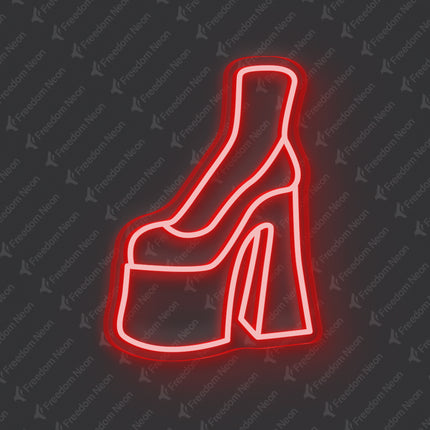 Red High Heel Neon Sign