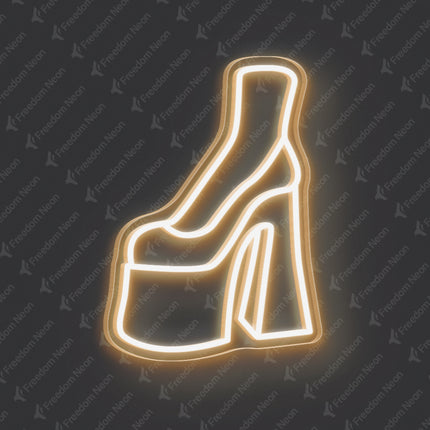 Warm White High Heel Neon Sign