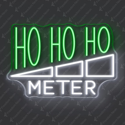 Green HO HO HO METER Neon Sign