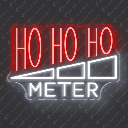 Red HO HO HO METER Neon Sign