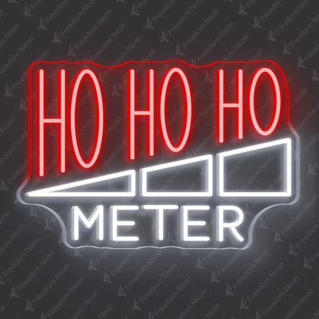 Red HO HO HO METER Neon Sign
