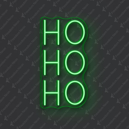 Green Ho Ho Ho Neon Sign