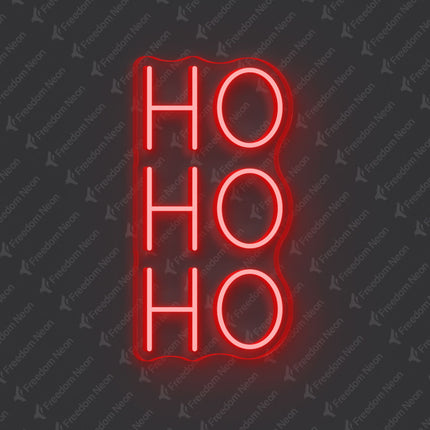 Red Ho Ho Ho Neon Sign