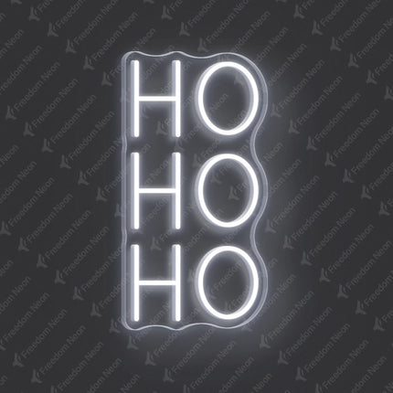 White Ho Ho Ho Neon Sign