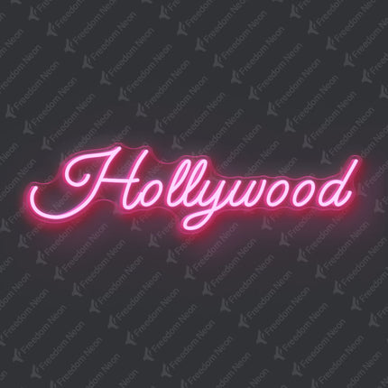 Light Pink Hollywood Neon Sign