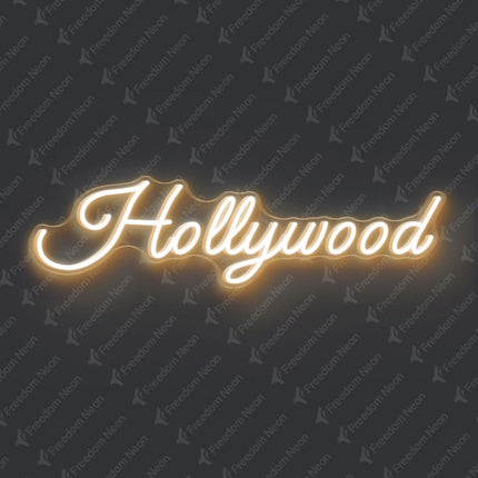 Warm White Hollywood Neon Sign