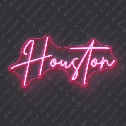 Light Pink Houston Neon Sign