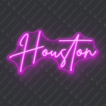 Pink Houston Neon Sign