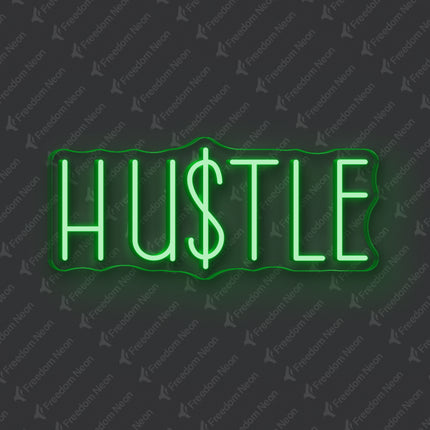 Green Hustle Neon Sign