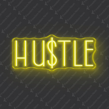 Lemon Yellow Hustle Neon Sign