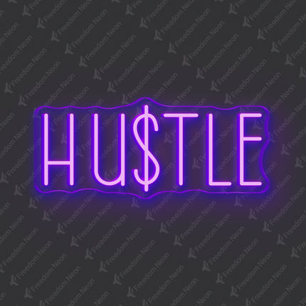 Purple Hustle Neon Sign