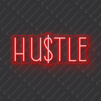 Red Hustle Neon Sign