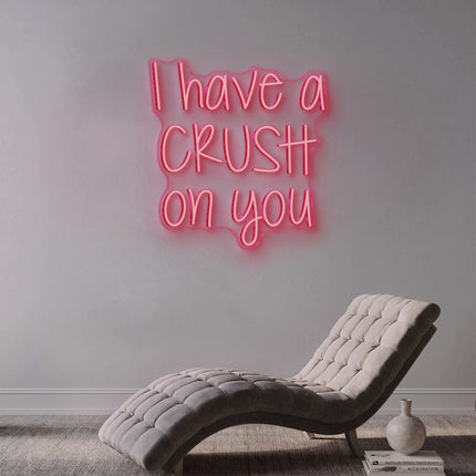 Light Pink I Have a Crush on You Neon Sign