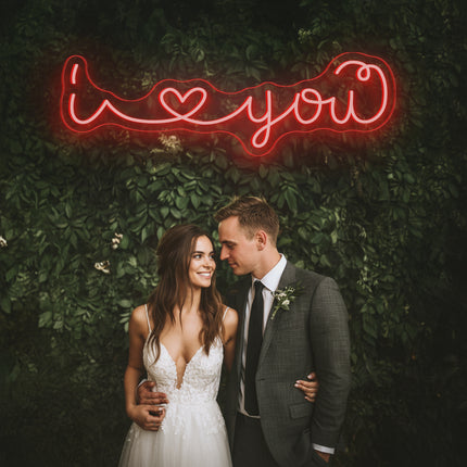 Red I Love You Neon Sign