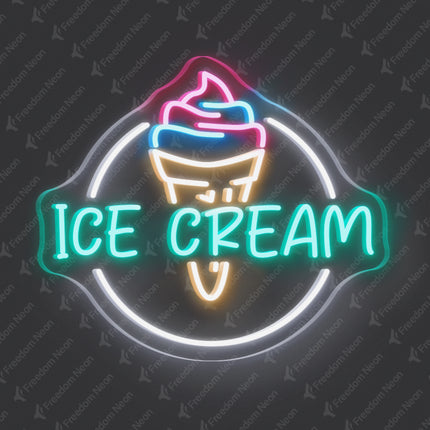 Mint Green Ice Cream Neon Sign