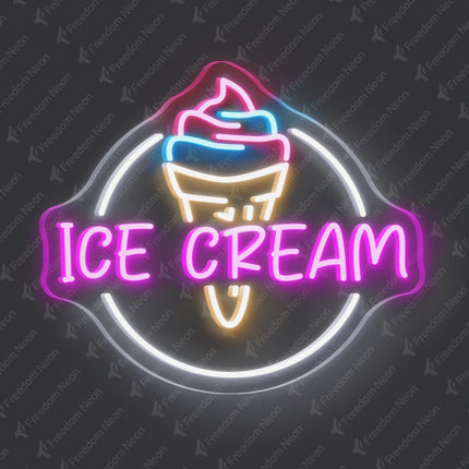 Pink Ice Cream Neon Sign