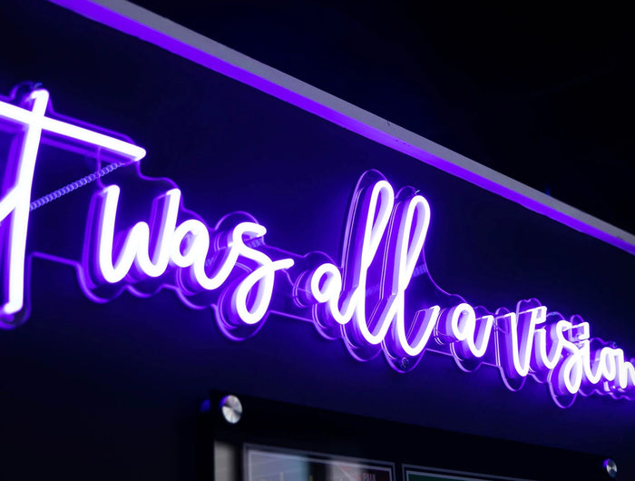 It was all a vision Neon Sign
