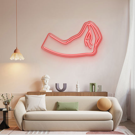 Red Italian Hand Gesture Neon Sign