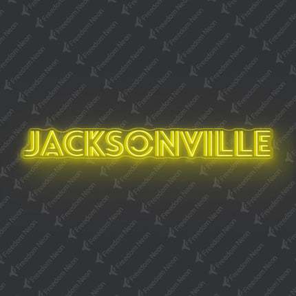 Lemon Yellow Jacksonville Neon Sign