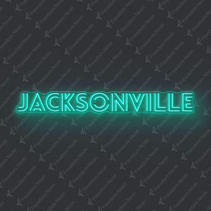 Mint Green Jacksonville Neon Sign