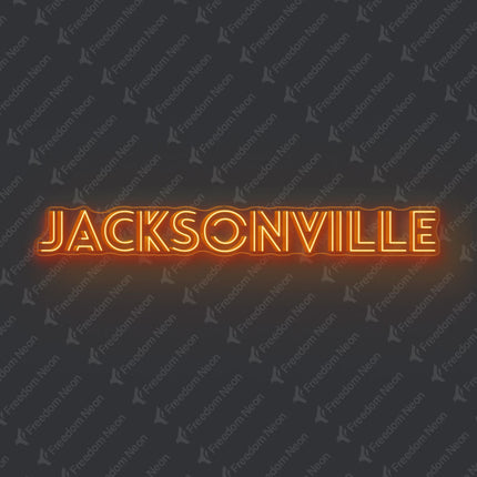 Orange Jacksonville Neon Sign
