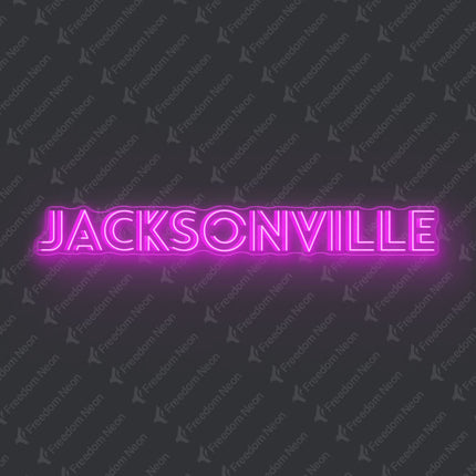 Pink Jacksonville Neon Sign