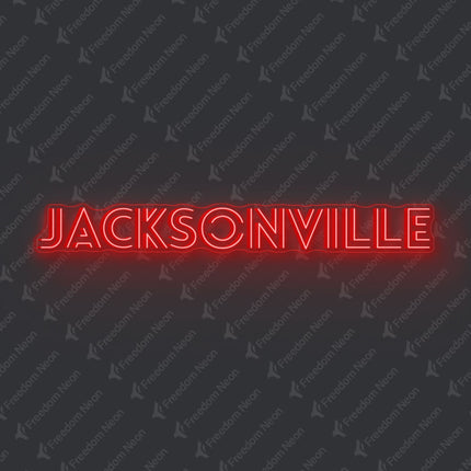 Red Jacksonville Neon Sign