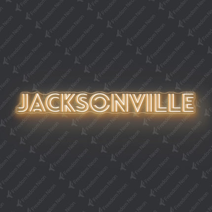 Warm White Jacksonville Neon Sign