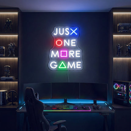 Just One More Game Neon Sign