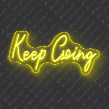Lemon Yellow Keep Going Neon Sign