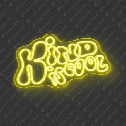 Lemon Yellow Kind Is Cool Neon Sign