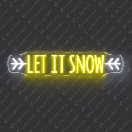 Lemon Yellow Let It Snow Neon Sign